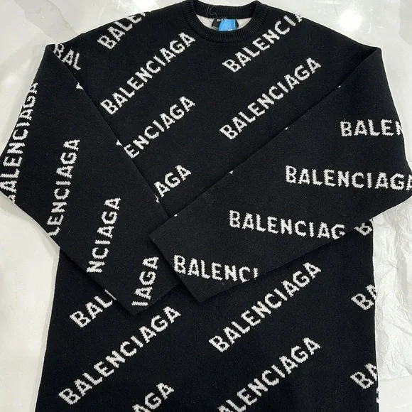 Balenciaga All Over Logo Sweater